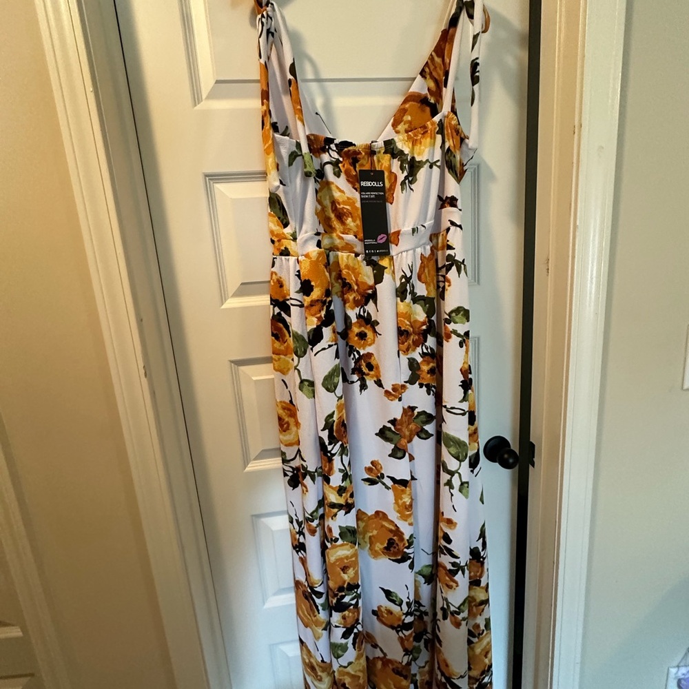Rebdolls floral wide leg jumpsuit size 4x